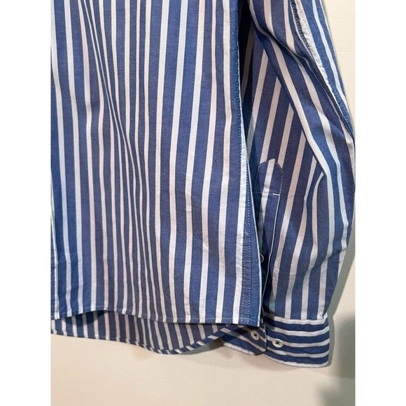 ✨5 for $15✨ Men’s Express Blue & White Button Down Fitted Dress Shirt - Picture 9 of 10
